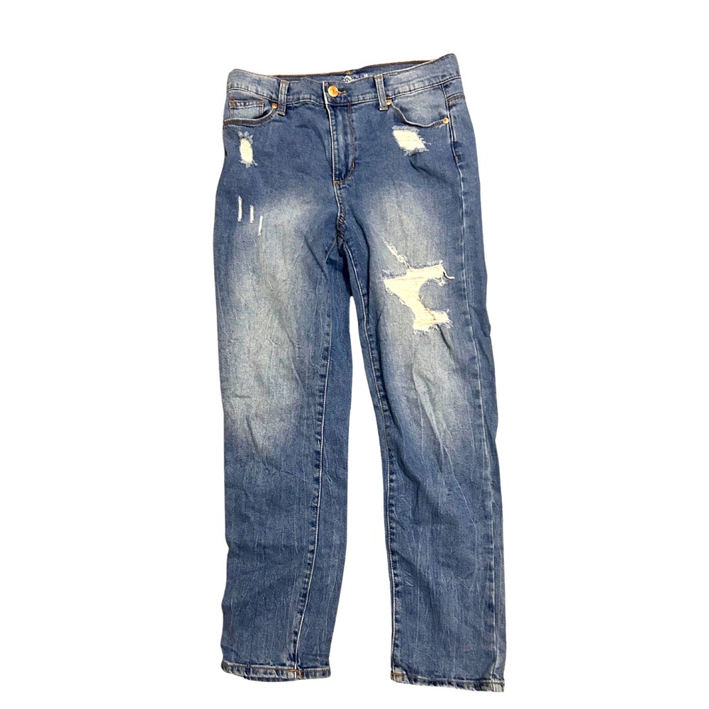 Wide Legged Jeans With Fake Rips Kids